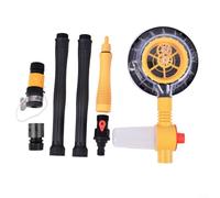 Alanmoship Kit de brosse de lavage rotative à 360 degrés avec long manche d'extension pour nettoyeur de débit d'eau haute pression pour voiture, camping-car, camion, jardin, terrasse