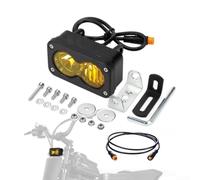 Alanmoship Kit de phares LED avec connecteur à 3 broches et support de montage, 2000 lumens 6000-6500 K, double faisceau, boîtier en aluminium étanche IP68, compatible avec RIDSTAR Q20/Q20 Lite/Q20