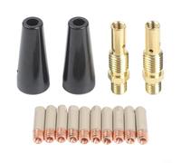Alanmoship Kit de soudure sans gaz 14 pièces avec embouts de 0,9 mm, diffuseurs, revêtement anti-adhésif pour Lincoln pour MAGNUM 100L Weld-Pak pour Eastwood MIG Métallurgie