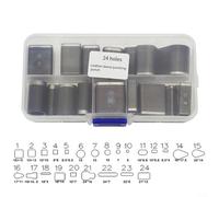 Alanmoship Kit d'outils de poinçonnage pour cuir 55 pièces en acier rapide avec bords de coupe améliorés, convient pour le travail du cuir, le carton, le film plastique et diverses applications