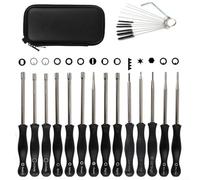Alanmoship Kit d'outils de réglage de carburateur 14 pièces en acier inoxydable pour tronçonneuse à 2 cycles Compatible avec Poulan et Craftsman avec sac de rangement