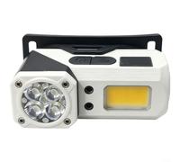 Alanmoship Lampe frontale LED rechargeable bicolore avec design rotatif à 90 °, charge rapide USB-C et résistante à l'eau pour le camping et le cyclisme en plein air