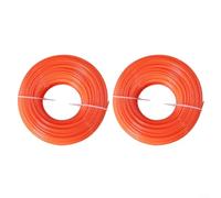 Alanmoship Ligne de tonte ronde en nylon de 1,6 mm pour tondeuses à gaz et tondeuses à gazon 200 m au total (2 rouleaux de 100 m), faible bruit, construction bi-polymère