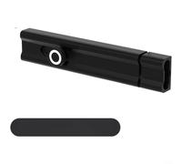 Alanmoship Loquet de porte sans perçage, boulons de porte antivol pour serrure montée, mécanisme à boule lumineuse en alliage d'aluminium pour chambre à coucher, salle de bain, armoire (noir 150 mm)