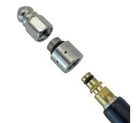 Alanmoship Lot de 1 adaptateur de nettoyeur haute pression en acier inoxydable 304 4500 PSI Filetage G14 pour Karcher pour série K pour Lavor pour Bosch Accessoire de nettoyage de canalisations