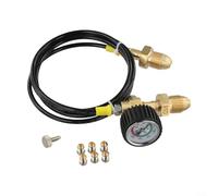 Alanmoship Lot de 1 adaptateur de tuyau de transfert pour station de remplissage BS 341 No. 3 UK Argon Cylindre, G 5/8", filetage RH en acier inoxydable pour ligne tressée pour soudure industrielle