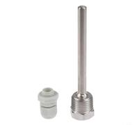 Alanmoship Lot de 1 puits thermowell en acier inoxydable 1/2 NPT pour capteurs de température, convient aux tubes de 6 mm de diamètre, argent, utilisation en laboratoire industriel, longueur 50-200 mm