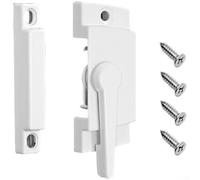 Alanmoship Lot de 10 verrous de fenêtre en alliage de zinc avec vis pour fenêtres coulissantes ou portes coulissantes en aluminium, bois, vinyle, blanc