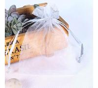 Alanmoship Lot de 100 sacs de protection en organza respirant avec cordon de serrage pour plantes de jardin, légumes, plusieurs couleurs, 10 x 12 cm (gris peu profond)