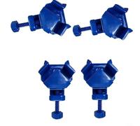 Alanmoship Lot de 2/4 colliers de serrage réglables et robustes à angle droit de 90 degrés, peut contenir jusqu'à 30 mm avec force de 250 N, plastique PA6, bleu, pour assemblage de meubles, projets de