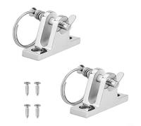 Alanmoship Lot de 2 charnières de pont à 90° avec goupille amovible pour dessus de bimini, quincaillerie marine en acier inoxydable 316, 5,3 x 1,8 x 3,6 cm, résistant à l'eau salée