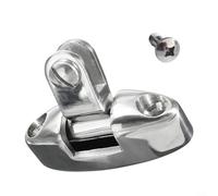 Alanmoship Lot de 2 charnières de pont pivotantes en acier inoxydable 316 pour auvent Bimini - Montage latéral flexible avec coussinets en caoutchouc et vis pour bateau, yacht, ombre marine (A)