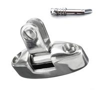 Alanmoship Lot de 2 charnières pivotantes en acier inoxydable 316 pour auvent Bimini, montage latéral flexible avec coussinets et vis pour bateau, yacht, ombre marine (B)