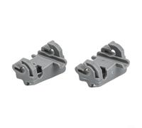 Alanmoship Lot de 2 clips de rechange pour lave-vaisselle 00611474 pour fixation sur rail de panier, pince à roulement en plastique gris compatible avec plusieurs modèles, lot de 2 pièces de rechange