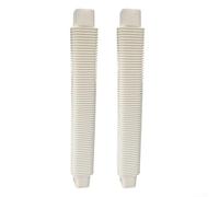 Alanmoship Lot de 2 connecteurs de canal de câble flexible pour cache-tuyau AC de 75 x 65 mm, conduit en PVC blanc pour décoration de climatisation domestique et industrielle (tuyau flexible)
