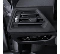 Alanmoship Lot de 2 garnitures de grille d'aération en silicone pour BMW Série 3 pour tableau de bord central G20 Rouge moka Marron Noir Décoration d'intérieur de voiture (Noir)
