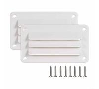 Alanmoship Lot de 2 grilles d'aération pour grille d'aération de véhicule récréatif en ABS, pour KIMISS 14 x 7,9 cm, housse de ventilation pour salle de bain, bureau, bateau (blanc)