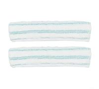 Alanmoship Lot de 2 housses de balai de rechange pour lave-vitres Leifheit M, lavable en microfibre avec poils d'angle pour cadres et verre, 27,5 x 6,8 cm
