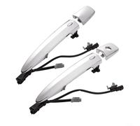 Alanmoship Lot de 2 poignées de porte extérieure avant 80646-9N00A 80645-1AA0A pour Nissan Leaf Maxima Murano 2009-2018 - Argent ABS de rechange
