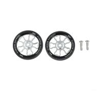 Alanmoship Lot de 2 roues de vélo pliables de 70 mm pour Brompton pour 3Sixty, roulement intégré en alliage d'aluminium CNC, pièces de rechange légères et fluides, argenté