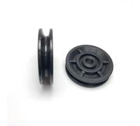 Alanmoship Lot de 2 rouleaux de guidage de câble en plastique 75 mm pour transmission fluide sur équipement de fitness, pièces de rechange pour salle de sport à domicile Noir