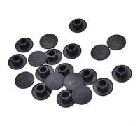 Alanmoship Lot de 20 cache-écrous hexagonaux en plastique noir M5-14 pour machines, automobile, projets de réparation domestique (M10)