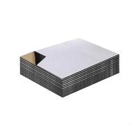 Alanmoship Lot de 20 coussinets d'isolation phonique et thermique de voiture - 250 x 180 x 5 mm - En caoutchouc autocollant - Pour capot de porte de coffre, capot et tapis - Amortissement du bruit