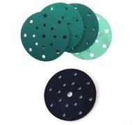 Alanmoship Lot de 21 disques abrasifs en oxyde de zirconium à 17 trous, film PET vert et tampons abrasifs pour polissage automatique du métal, du bois, utilisation humide et sèche - 15,2 cm