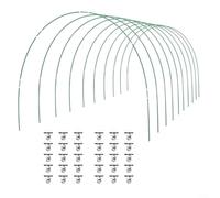 Alanmoship Lot de 24 cerceaux de serre antirouille en fibre flexible pour parterres surélevés et protection des cultures toutes saisons, kit de cadre de jardin réglable, vert, 42,8 cm, 24 pièces (60