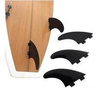 Alanmoship Lot de 3 ailerons de planche de surf pour planche de paddle G5 en nylon haute résistance avec clé et vis, pour plus de stabilité et de contrôle en surf ou paddleboard (noir)