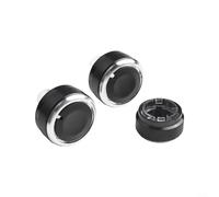 Alanmoship Lot de 3 boutons de commande de climatisation de voiture compatibles avec les véhicules Lada, boutons d'interrupteur de rechange en ABS noir pour console centrale A/C température