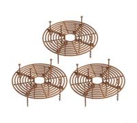 Alanmoship Lot de 3 cache-pots de fleurs avec découpe centrale, plastique ABS, 19/30/52 cm de diamètre, noir/blanc/vert/marron, pour jardin ou intérieur pour empêcher les animaux domestiques et