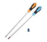 Alanmoship Lot de 3 tournevis extra longs, 400 mm en acier au carbone fendus et cruciformes avec embouts magnétiques et magnétiseur, pour une utilisation professionnelle ou bricolage