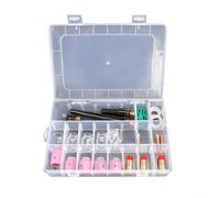 Alanmoship Lot de 31 lentilles à gaz pour torche de soudage TIG #12, tasse en verre pour Wp-17 Wp-18 Wp-26, buse en cuivre, outils de réparation professionnels pour le travail des métaux