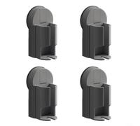 Alanmoship Lot de 4 supports muraux pour salle de bain avec ventouses pour brosse à dents électrique, conçus pour un rangement efficace et un accès facile aux brosses à dents (gris)