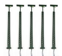 Alanmoship Lot de 5 LED de calibre N pour modélisme ferroviaire avec mât en treillis métallique, convient pour alimentation 3 V CC/AC et résistances de série pour 12 transformateurs 16 V