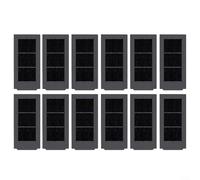 Alanmoship Lot de 6/8/10/12 filtres de rechange pour ECOVACS pour X5 pour OMNI, pour X5 PRO pour aspirateur robot OMNI, pièces de filtre HEPA en maille noire pour la maison avec animaux domestiques et