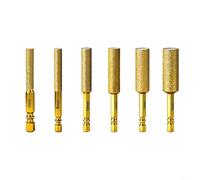 Alanmoship Lot de 6 forets à tige hexagonale de 6 à 16 mm pour perçage à sec, carrelage, marbre, granit, béton, émeri brasé, ouvre-trou pour bricolage et professionnel