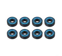 Alanmoship Lot de 8 roulements en acier au carbone 608RS ABEC-11 avec entretoise intégrée, double bouclier en caoutchouc pour longboard, roller, trottinette, spinner (bleu)