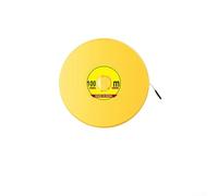 Alanmoship Mètre ruban en cuir imperméable et résistant à la poussière en jaune, lame double face en fibre de verre pour une mesure longue distance, retrait lisse (100 m)