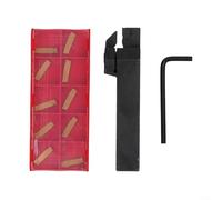 Alanmoship MGEHR1616-2 Ensemble de porte-outils de tour 10 inserts en carbure MGMN200-G pour CNC semi-finition et finition