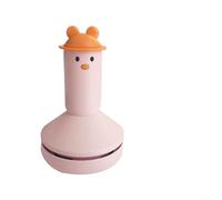 Alanmoship Mini aspirateur de bureau, 1200 mAh, rechargeable par USB, portable, sans fil, pour clavier, poussière, gomme, miettes, outil de rangement adapté aux enfants (jaune) (rose)