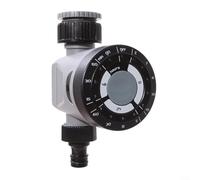 Alanmoship Minuteur d'arrosage automatique pour jardin - Contrôleur d'irrigation numérique - Système d'électrovanne électronique avec 12 programmes - 2 à 60 minutes d'autonomie - Gris