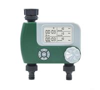 Alanmoship Minuteur électronique pour tuyau d'arrosage avec deux sorties, contrôleur d'irrigation automatique étanche pour systèmes d'arrosage de jardin et de pelouse avec programmation réglable