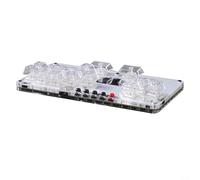 Alanmoship Mustfun - Hitbox - Mini contrôleur sans bâton pour PC, PS3, PS4, commutateur pour Android, 3,3 cm, pour OLED RVB rétroéclairé de type C, faible latence ABS noir (blanc)