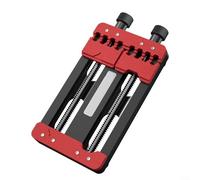 Alanmoship Outil de fixation en métal avec double roulement pour soudure de carte mère, support stable pour réparation de téléphone portable, rouge et noir, 155 x 80 x 20 mm