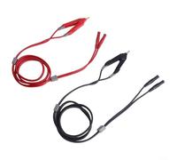 Alanmoship P70075A Kelvin Câble de test avec pince de terminal 4 mm Prise banane 1,2 m Multimètre Sonde pour pont LCR Mesure de résistance de banc Accessoire DMM