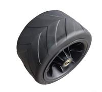 Alanmoship Paire de roues pliables pour chariot de chariot 170 x 100 mm avec alésage de 8 mm en polypropylène + pneus en PVC pour jardin, camping, plage, utilisation tout-terrain, silencieuse