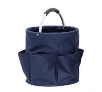 Alanmoship Panier de rangement pliable d'extérieur pour outils de jardin, pique-niques et excursions à la plage 28 x 28 x 39 cm en tissu Oxford 600D portable (bleu marine)