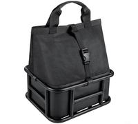 Alanmoship Panier de vélo amovible avec sac intérieur isolé, sac de transport étanche pour animal domestique pour montage avant et arrière, cadre en fer robuste pour les courses, noir (A)